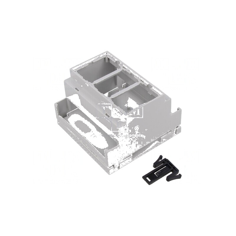 Carcasă pentru şină DIN Y: 90mm X: 88mm Z: 58mm gri deschis | Electronic-mag.ro | Componente Electronice