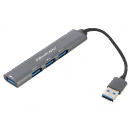 Hub USB USB A soclu x4,USB A mufă USB 3.0 PnP grafit 5Gbps - Hub USB 4 porturi USB 3.0 | Electronic-mag.ro | Componente Electronice