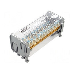 Bloc de distribuţie cu 22 borne: 2 piste gri 1kV | Electronic-mag.ro | Componente Electronice