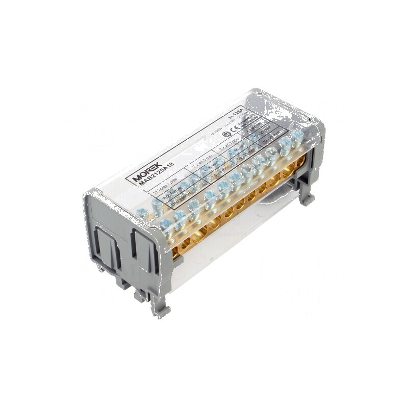 Bloc de distribuţie cu 22 borne: 2 piste gri 1kV | Electronic-mag.ro | Componente Electronice