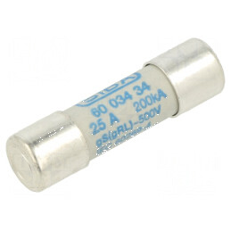 Siguranţă ceramică 25A 600VAC - cilindrică | Electronic-mag.ro | Componente Electronice