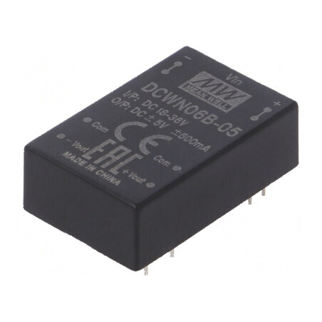 Convertor DC/DC 6W 18-36V to 5V/-5V DIP24 | Electronic-mag.ro | Componente Electronice