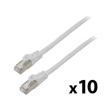 Patch cord F/UTP 6 litat CCA PVC gri 1,5m 26AWG Fire: 8 - Patch cord F/UTP gri 1,5m 26AWG Fire: 8 | Electronic-mag.ro | Componente Electronice