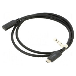 Cablu USB 3.1 USB C 1m negru 5Gbps 60W | Electronic-mag.ro | Componente Electronice