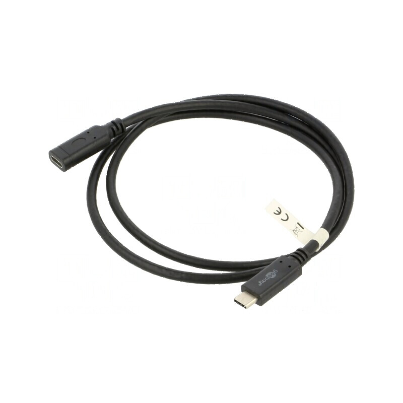 Cablu USB 3.1 USB C 1m negru 5Gbps 60W | Electronic-mag.ro | Componente Electronice