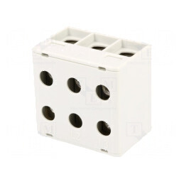 Conector de şine gri cu 6 borne - 49mm | Electronic-mag.ro | Componente Electronice