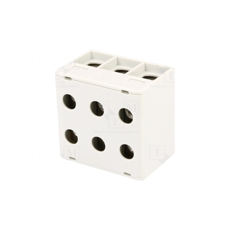 Conector de şine gri cu 6 borne - 49mm | Electronic-mag.ro | Componente Electronice