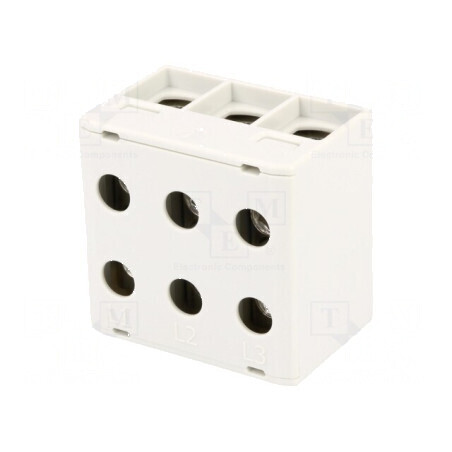 Conector de şine gri cu 6 borne - 49mm | Electronic-mag.ro | Componente Electronice