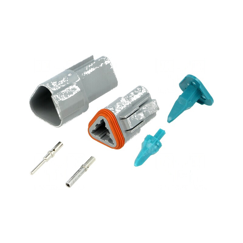 Conector cablu-cablu mufă tată mamă AT PIN: 3 13A | Electronic-mag.ro | Componente Electronice