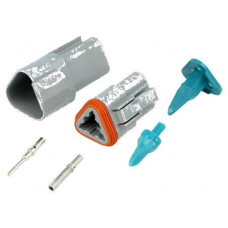 Conector cablu-cablu mufă tată mamă AT PIN: 3 13A | Electronic-mag.ro | Componente Electronice