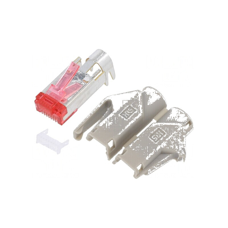 Conector RJ45 Cat 6 aurit 8p8c pe cablu | Electronic-mag.ro | Componente Electronice