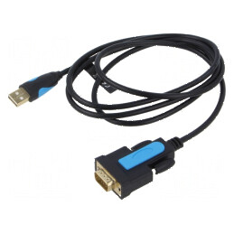 Cablu convertor USB-RS232 D-Sub 9pin, USB A PVC 1,5m | Electronic-mag.ro | Componente Electronice