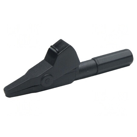 Bornă crocodil 20A neagră - Capacitate prindere max. 7mm | Electronic-mag.ro | Componente Electronice