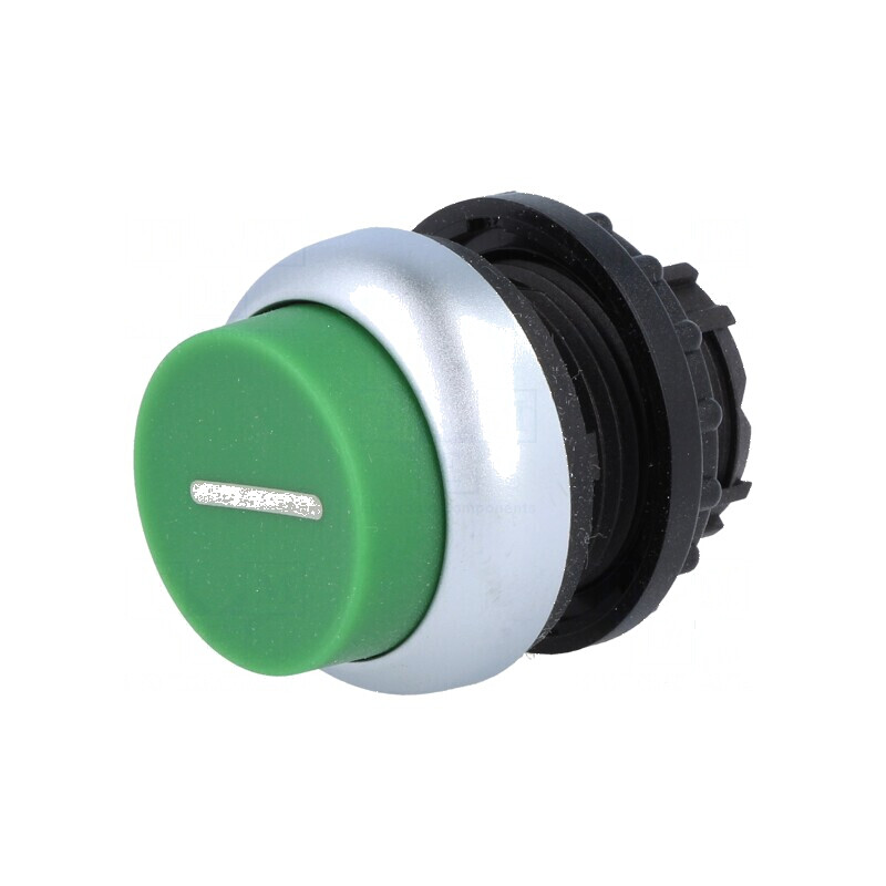 Comutator acţionat prin apăsare 22mm verde | Electronic-mag.ro | Componente Electronice