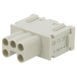 Conector HDC modul mamă PIN: 5 - 16A 400V | Electronic-mag.ro | Componente Electronice