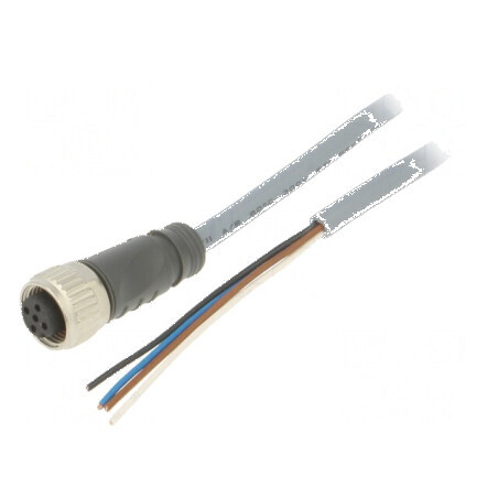 Cablu de conectare M12 drept 2m 250VAC 4A Fire: 4 CONE | Electronic-mag.ro | Componente Electronice