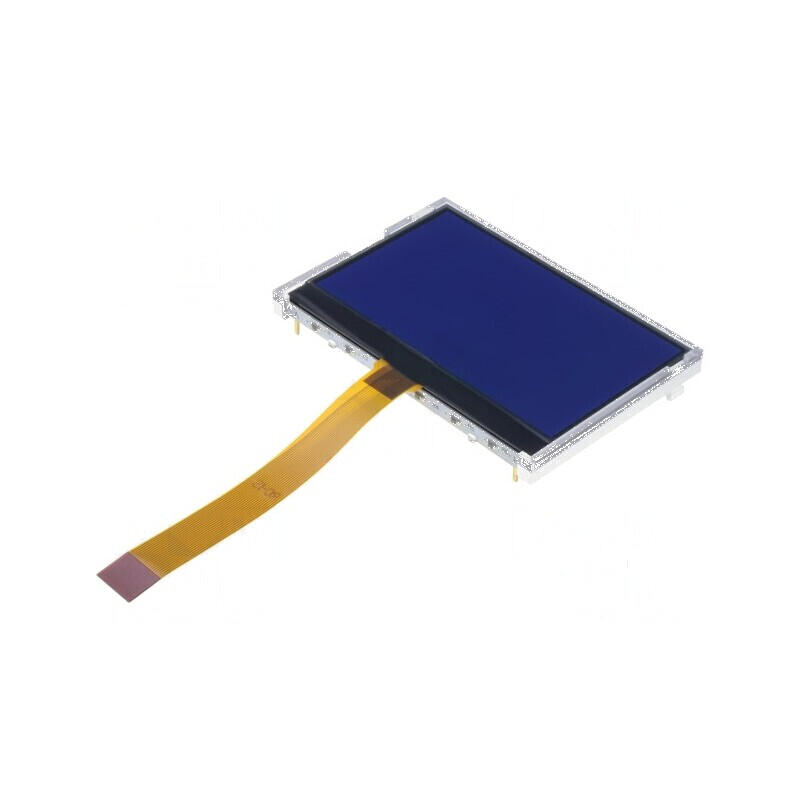 Afișaj LCD grafic 128x64 COG STN negativ albastru LED | Electronic-mag.ro | Componente Electronice