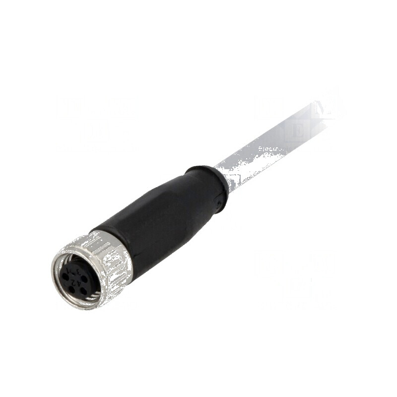 Conector M8 mamă 4 pini cu cablu de 1m PVC | Electronic-mag.ro | Componente Electronice