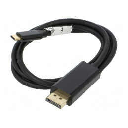 Cablu adaptor DisplayPort 1.2 la USB 3.2, 1m, negru, aurit Fire: Cu | Electronic-mag.ro | Componente Electronice