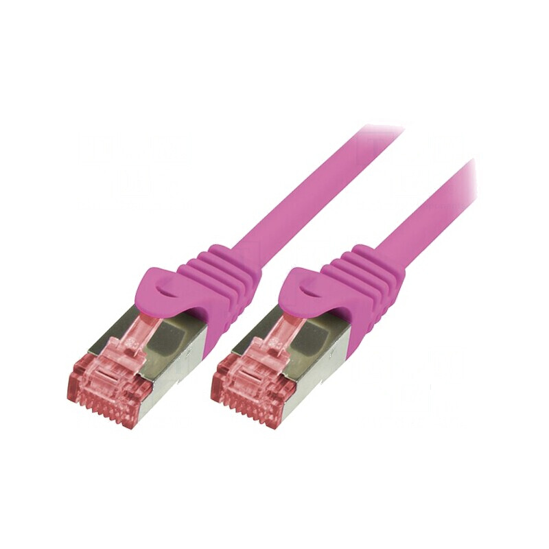 Cablul de rețea S/FTP 6 litat cu LSZH roz 10m 27AWG | Electronic-mag.ro | Componente Electronice