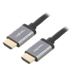 Cablu HDMI 2.0 HDCP, 3m, negru, mufă HDMI din ambele părţi | Electronic-mag.ro | Componente Electronice