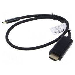 Cablu adaptor USB 3.2 la HDMI 0,5m cu mufă USB-C aurită, negru | Electronic-mag.ro | Componente Electronice