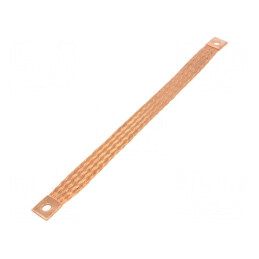 Bandă de împământare 25mm², Ø1: 9mm, Ø2: 9mm, L: 300mm | Electronic-mag.ro | Componente Electronice