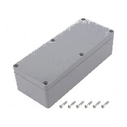 Carcasă universală ABS gri închis IP67 80mm x 195mm x 55mm | Electronic-mag.ro | Componente Electronice