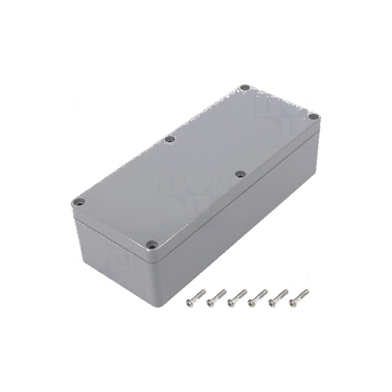 Carcasă universală ABS gri închis IP67 80mm x 195mm x 55mm | Electronic-mag.ro | Componente Electronice