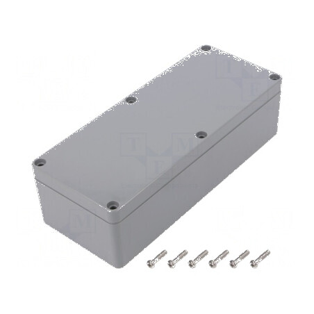 Carcasă universală ABS gri închis IP67 80mm x 195mm x 55mm | Electronic-mag.ro | Componente Electronice