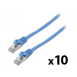 Cablul patch F/UTP 6 litat CCA PVC albastru 2m 26AWG | Electronic-mag.ro | Componente Electronice