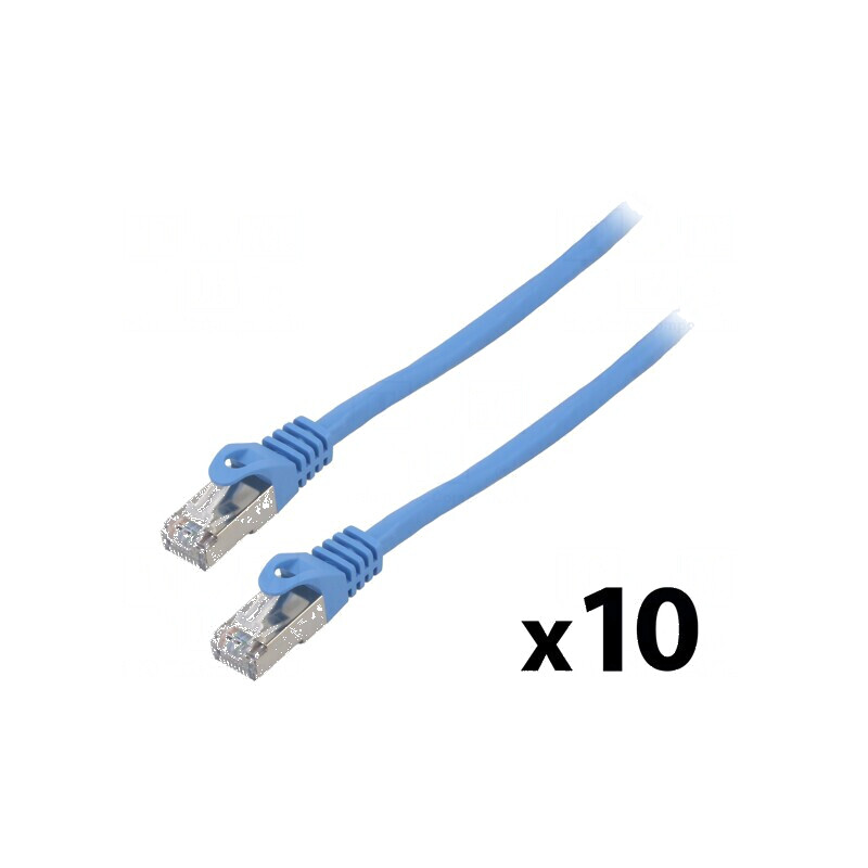 Cablul patch F/UTP 6 litat CCA PVC albastru 2m 26AWG | Electronic-mag.ro | Componente Electronice