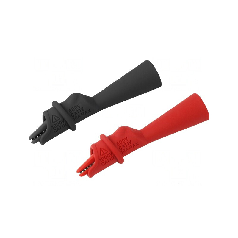 Bornă crocodil 10A neagră și roșie, prindere max. 9mm | Electronic-mag.ro | Componente Electronice Bornă crocodil 10A neagră și roșie, prindere max. 9mm | Electronic-mag.ro | Componente Electronice
