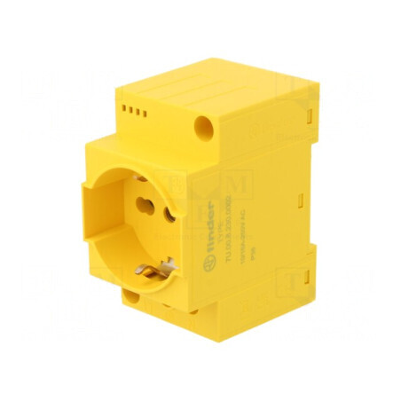 Conector alimentare AC mamă soclu 250VAC 16A galben PIN 3 | Electronic-mag.ro | Componente Electronice