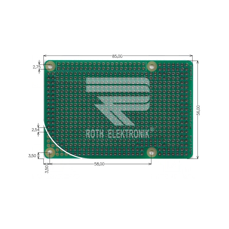 Placă universală singură faţă prototip 56mm x 85mm | Electronic-mag.ro | Componente Electronice
