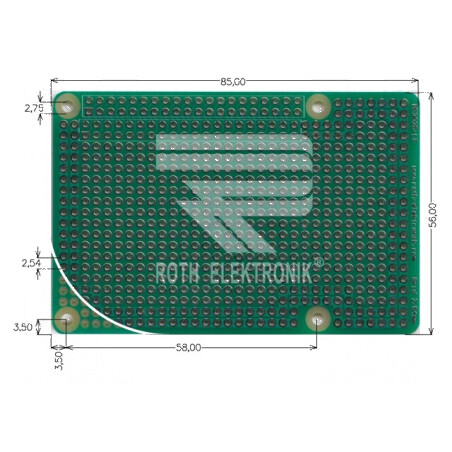 Placă universală singură faţă prototip 56mm x 85mm | Electronic-mag.ro | Componente Electronice