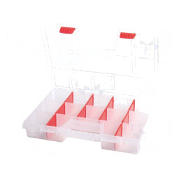 Container colectiv cu partiții transparent 390x290x65mm | Electronic-mag.ro | Componente Electronice