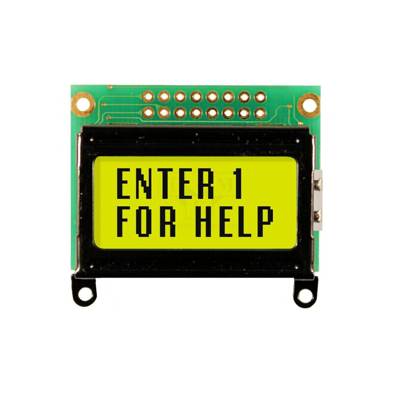 Afișaj LCD alfanumeric STN 8x2 gri 40x23,7x13,5mm | Electronic-mag.ro | Componente Electronice
