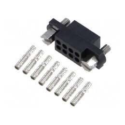 Conector cablu-cablu/PCB mufă mamă 8 PIN Datamate J-Tek 800V | Electronic-mag.ro | Componente Electronice