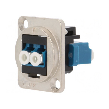 Conector fibră optică cuplă duplex monomod SM metal FT | Electronic-mag.ro | Componente Electronice