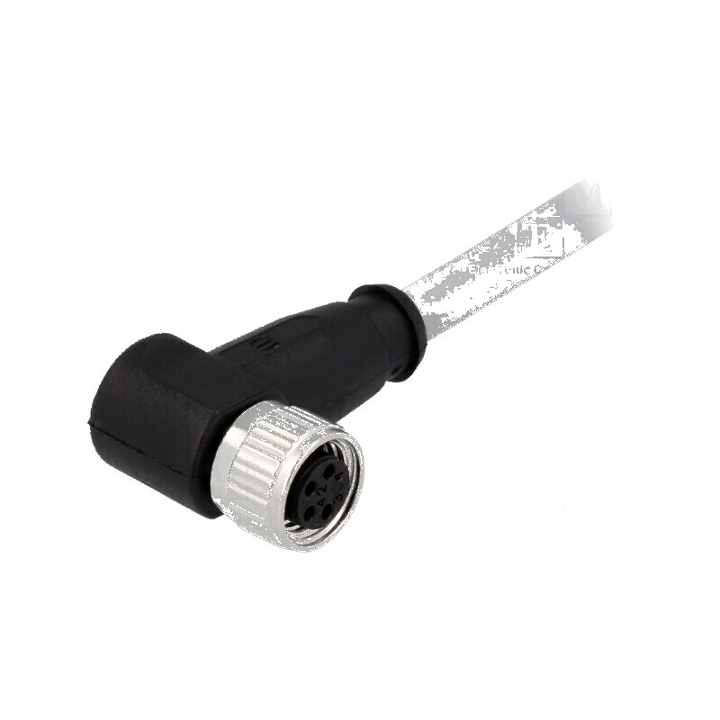 Conector M8 mamă 4 pini 90° cu cablu 0,5m PVC | Electronic-mag.ro | Componente Electronice