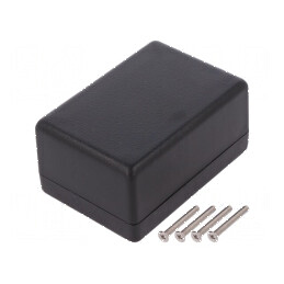 Carcasă universală ABS neagră 56mm x 81mm x 40mm IP65 | Electronic-mag.ro | Componente Electronice