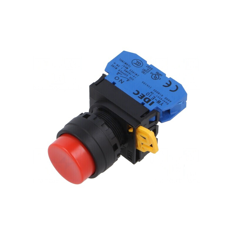 Comutator apăsare 22mm Poz.i 2 NO roșu | Electronic-mag.ro | Componente Electronice