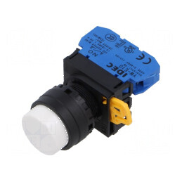 Comutator 22mm Alb Acţionat prin Apăsare 2 NO Poz.i | Electronic-mag.ro | Componente Electronice