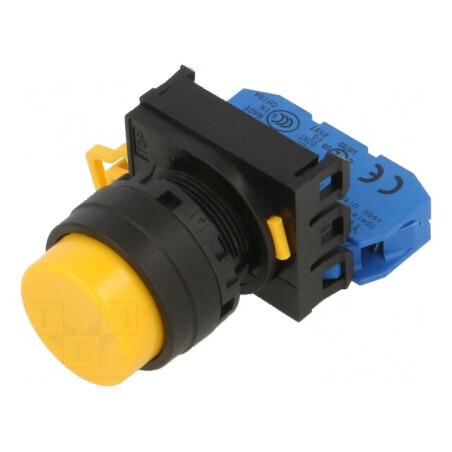 Comutator 22mm Poz.i Stabil 2 NO Galben Apăsare | Electronic-mag.ro | Componente Electronice