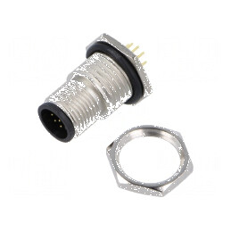 Conector M12 soclu tată A-DeviceNet CANopen | Electronic-mag.ro | Componente Electronice
