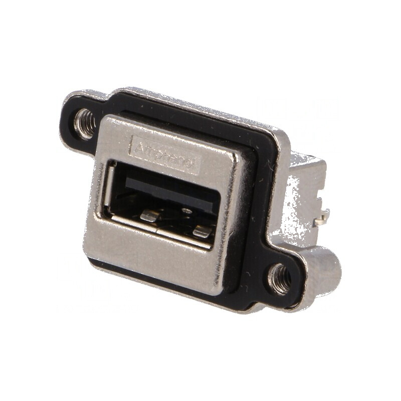 Conector USB A soclu MUSB pentru montare pe panou, înșurubare THT | Electronic-mag.ro | Componente Electronice