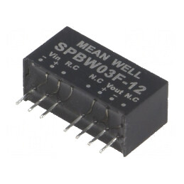 Convertor DC/DC 3W 9-36V la 12V 0-250mA SIP8 | Electronic-mag.ro | Componente Electronice