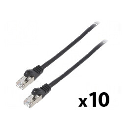 Cablul Patch F/UTP 6 litat CCA PVC negru 1,5m 26AWG | Electronic-mag.ro | Componente Electronice