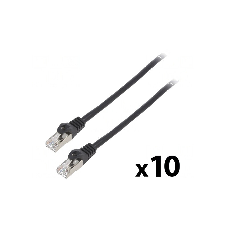 Cablul Patch F/UTP 6 litat CCA PVC negru 1,5m 26AWG | Electronic-mag.ro | Componente Electronice